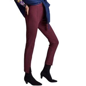 Anthropologie Maeve Seamed Flare Pants in Plum Size 10 NWT